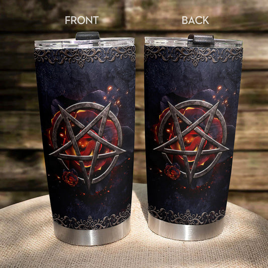 1pc Star Tumbler Galaxy Witch Star 20oz Tumblers with Lid Gift for Women Friends Gothic Decor Black Vacuum Insulated Stainless Steel Travel Mug