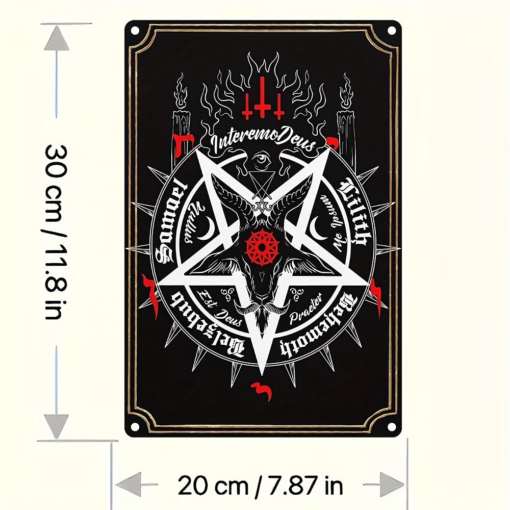 1pc, Large Satanic Summoning Sigil Aluminum Sign