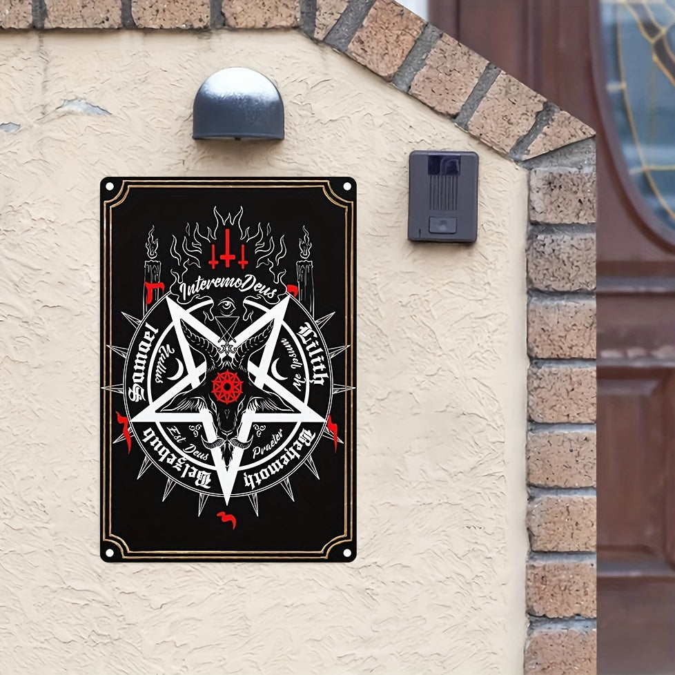 1pc, Large Satanic Summoning Sigil Aluminum Sign