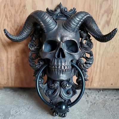 Resin Ornaments Punk Satan Skull Sheep Head Wall Decoration Pendant Crafts