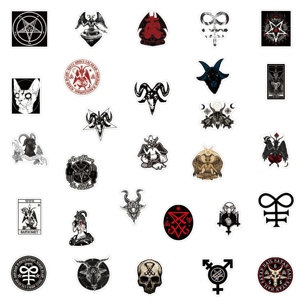 10/30/50pcs  New Satan Graffiti Stickers Fridge Decals