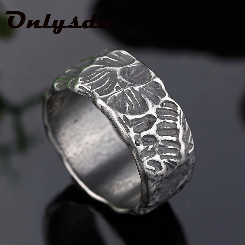 Gothic-Stil Wikinger Männer Wölfe von Odin Valknut Schmieden Edelstahl Ring Heidnischer nordischer Amulett Biker Schmuck