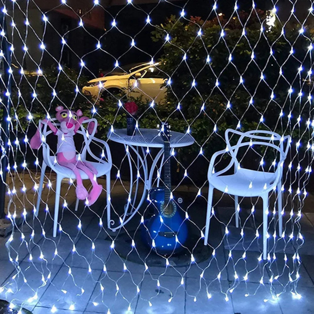 Smart Solar LED Outdoor Waterproof Christmas Halloween Dinner Bar Decoration Remote Control Upgraded Large Capacity Net Light