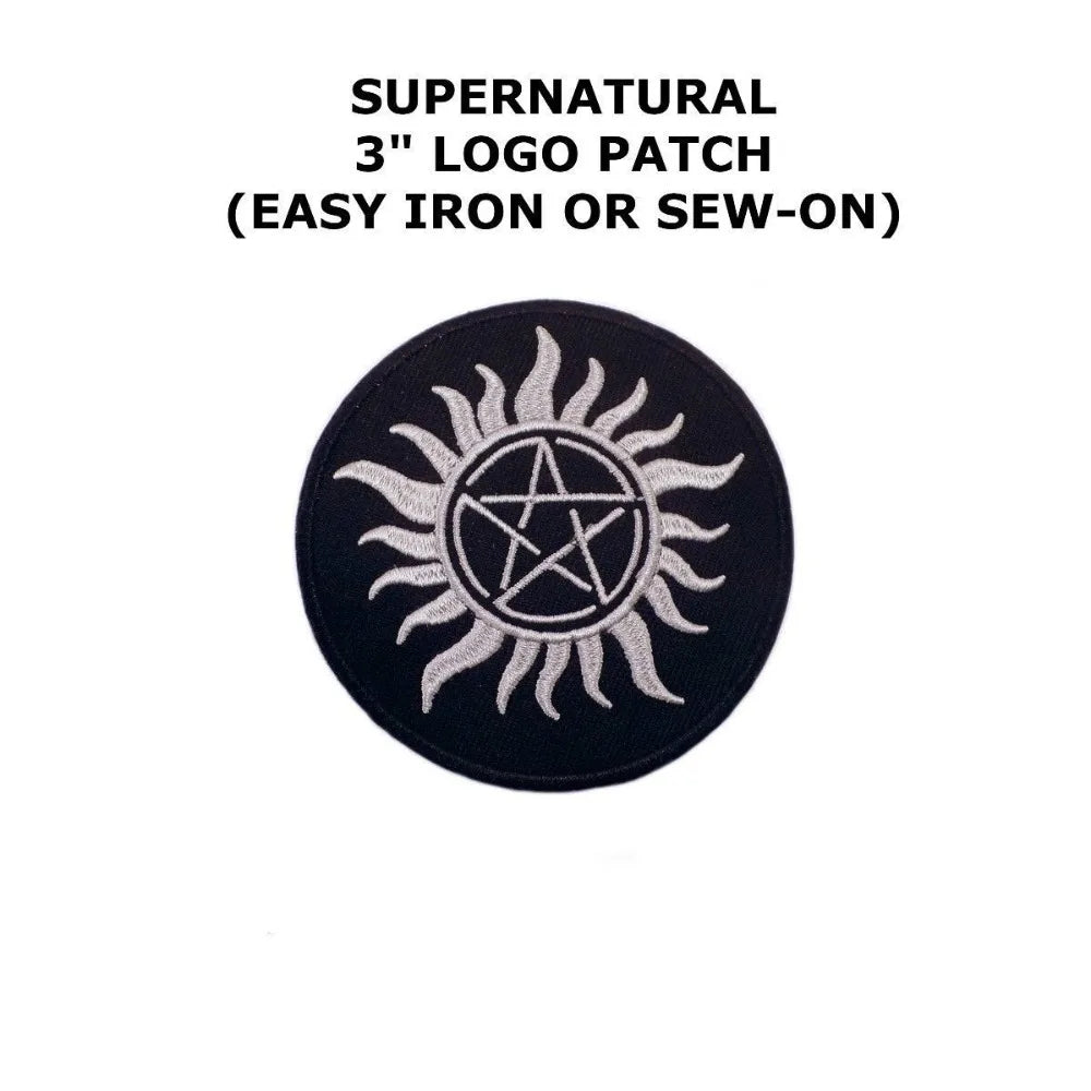 1Pcs Satan Pentagram Iron on Patch Goat Applique