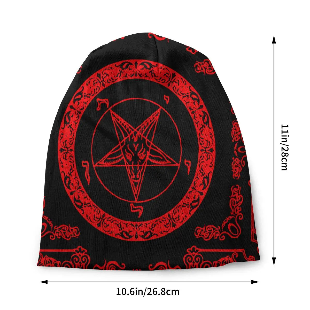 Il berretto di Baphomet della capra sabbatica Autunno Inverno Skullies Berretti Satana Diavolo Tarocchi Satanico Gotico Occulto Cappelli Unisex Cappello di maglia