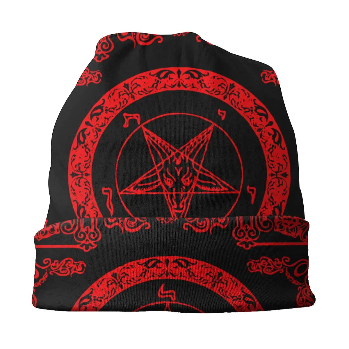 Il berretto di Baphomet della capra sabbatica Autunno Inverno Skullies Berretti Satana Diavolo Tarocchi Satanico Gotico Occulto Cappelli Unisex Cappello di maglia