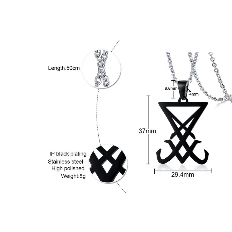 DäMON SEITE VON LUCIFER SATANISCHEN SCHMUCK SIEGEL