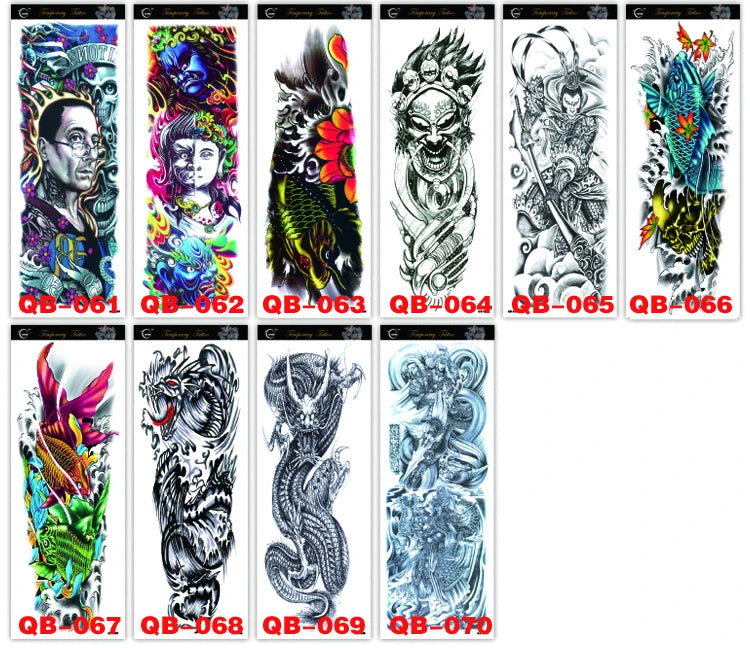 Large Arm Sleeve Tattoo Hell Devil Satan Lucifer Waterproof Temporary Tatto Sticker  Rose Body Art Full Fake Tatoo Men women