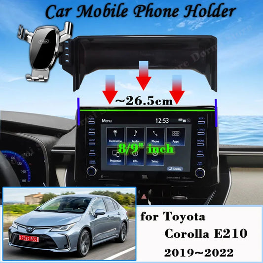 Car Mobile Phone Holder for Toyota Corolla E210 8/9" Screen 2019~2022 Car Mount GPS Bracket Navigation Stand Auto Accessories