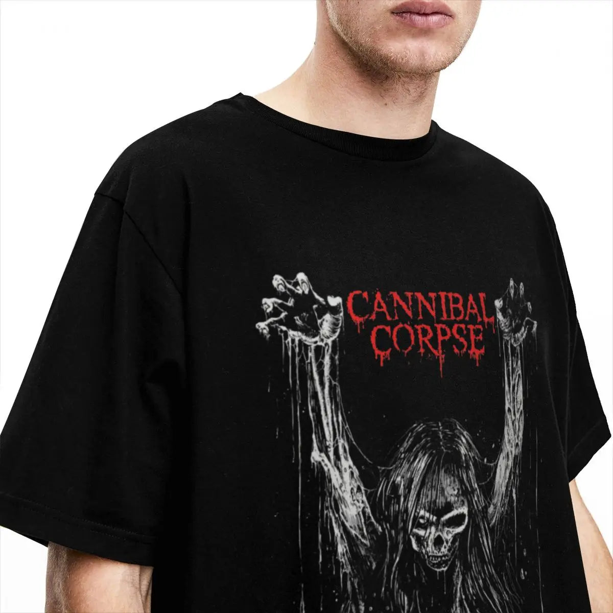 Death Metal Band Cannibal Corpse Power Merch Shirt for Men Women Gothic Music Amazing 100% Cotton Tee Shirt All Seasons Clothing