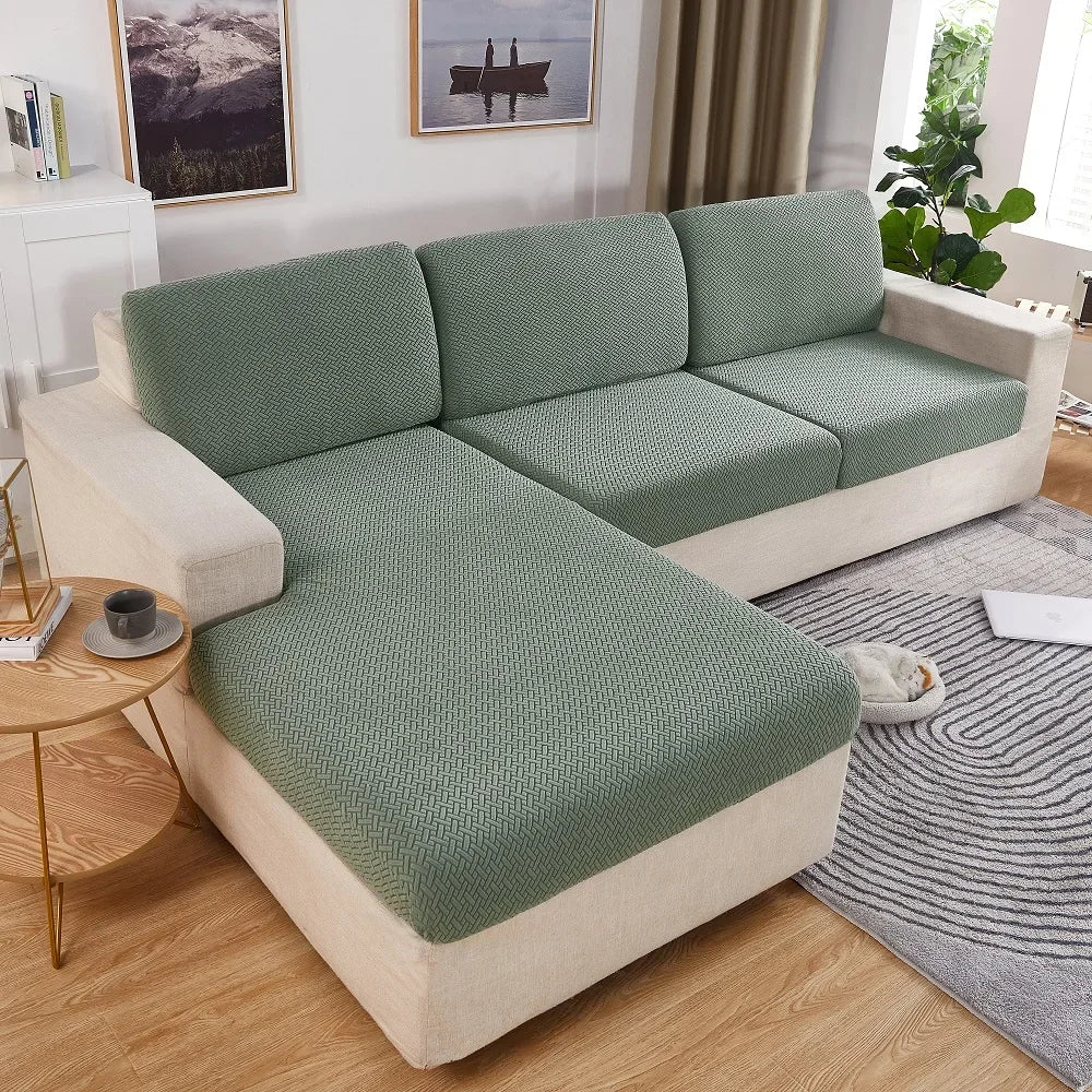 Dicker Jacquard-Sofa-Sitzkissenbezug, Möbelschutz, Couchbezüge für Sofas, staubdicht, abnehmbarer Sitzbezug, für Kinder und Haustiere