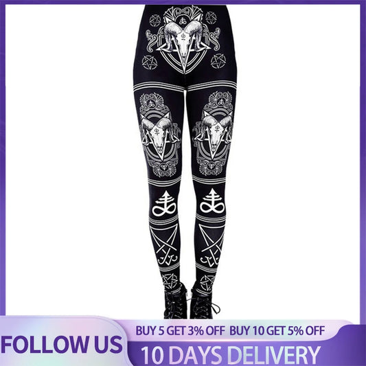 [You're My Secret] 2021 New Animal Printed Leggings Gothic Horse Women Fashion Sexy Ankle Pants Fitness Workout Leggin 4 Colors