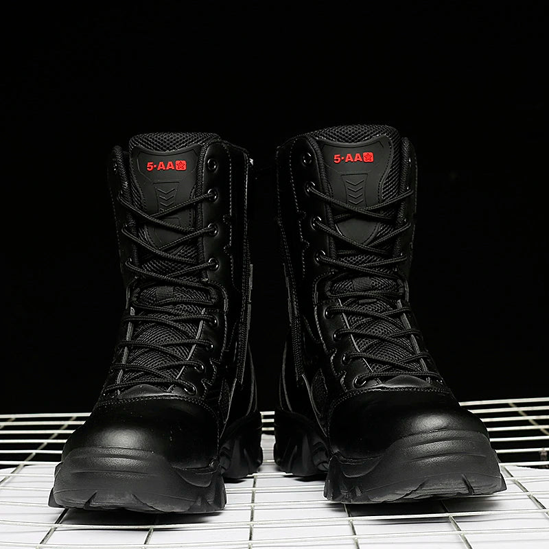 Men Male masculine  Mens Casual Shoes Leather Boot Motorcycle Ankle Boots Black Botas Masculinity  Mountaineering shoes