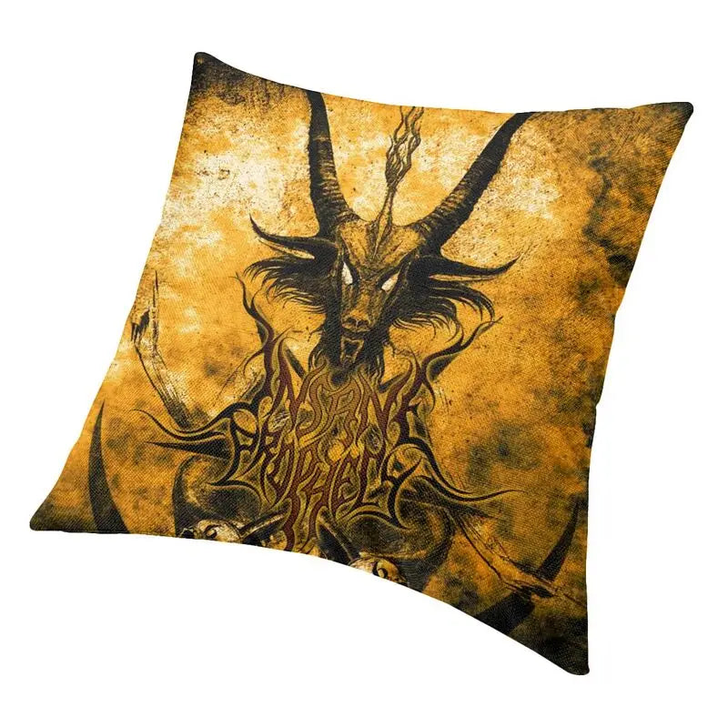 Devil Goat Baphomet Cushion Cover 50x50 cm Hail Satan Occult Magic Velvet Luxury Throw Pillow Case Home Decor Bedding Pillowcase