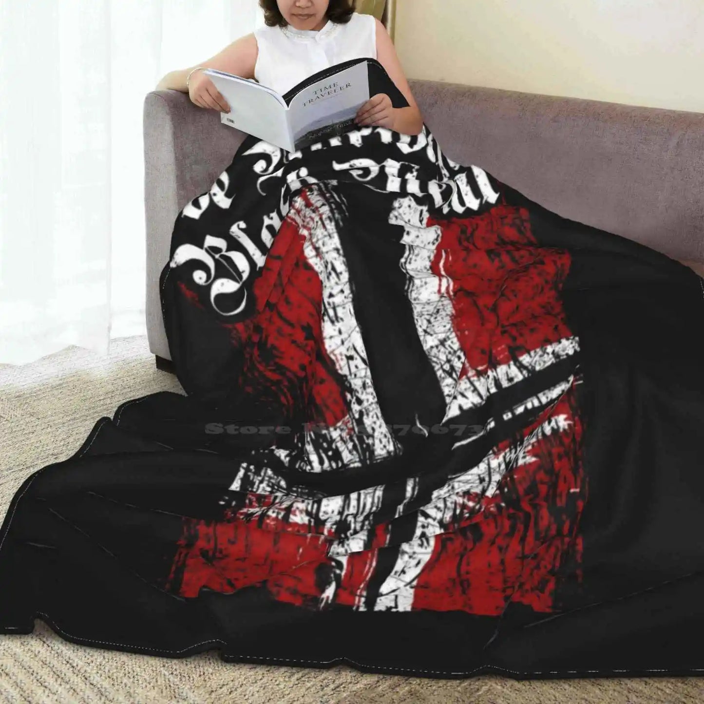 Trve (True) Norwegian Black Metal-Norwegian Satanic Flag Kreatives Design Leichte, dünne, weiche Flanelldecke Trve True Norwegian