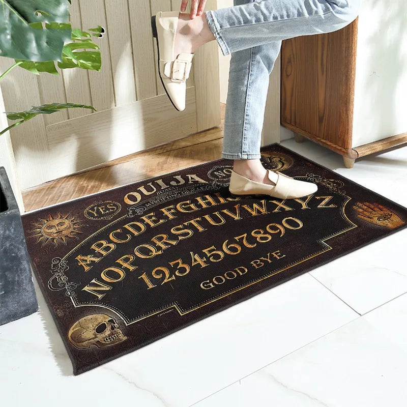 1pc Ouija Skull Doormat Non-slip Indoor/Outdoor Rug Decoration
