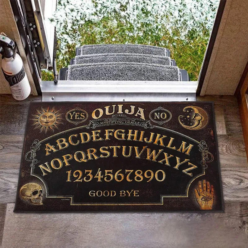 1pc Ouija Skull Doormat Non-slip Indoor/Outdoor Rug Decoration