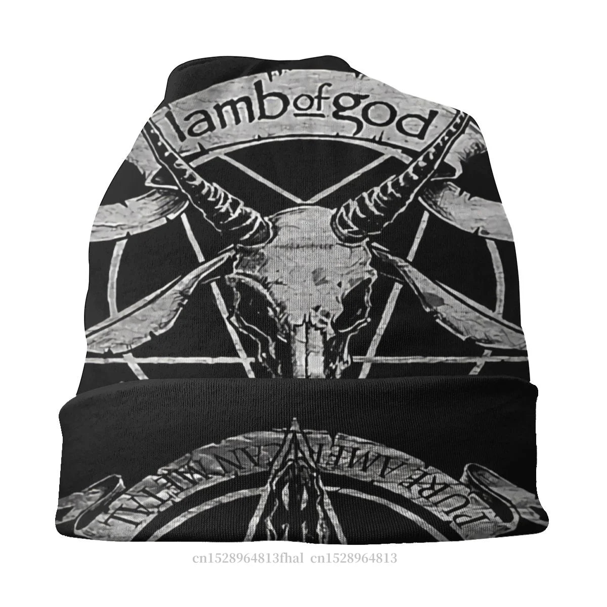 Black Metal Outdoor Beanie Hats Lamb Of God Skullies Beanies Hat Bonnet Hipster Caps Men Women's Earmuffs