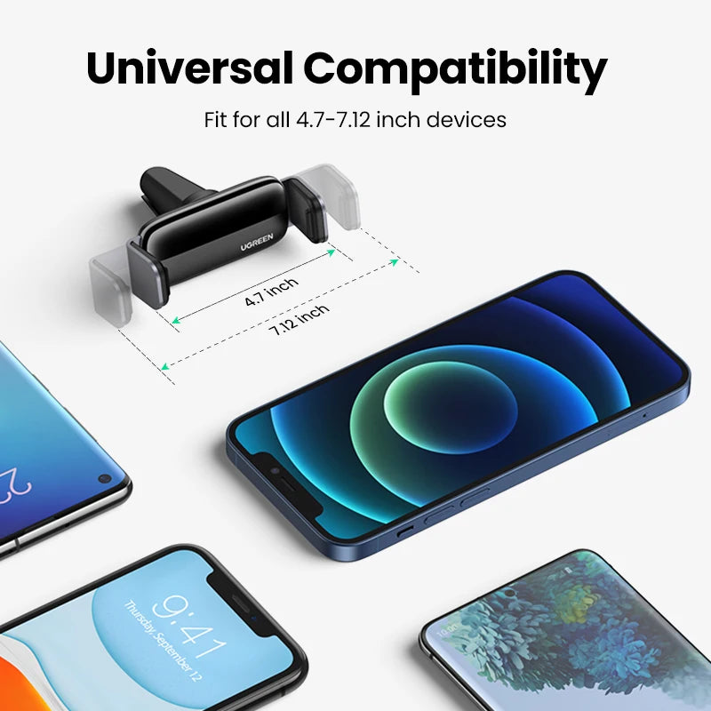 UGREEN Autotelefonhalter Ständer für Handy Lüftungsschlitz Telefonständer für Xiaomi Samsung iPhone 15 14 Telefon Autohalter Ständer