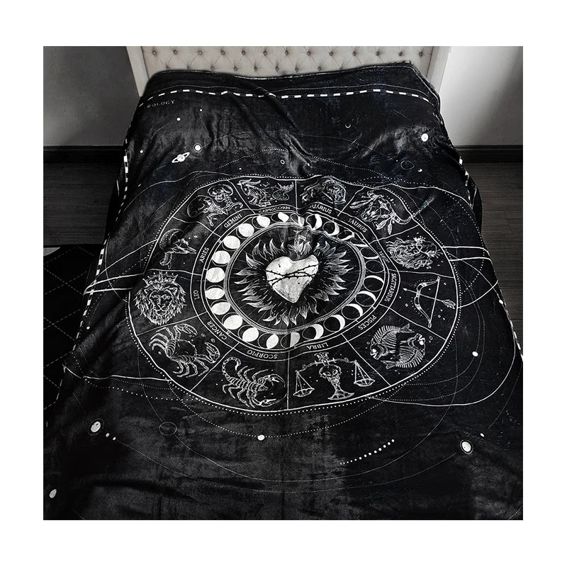 Thorn witch wind sheets Gothic Gothic Dark 12 Constellation mysterious velvet blanket sofa blanket blanket tapestry nap blanket