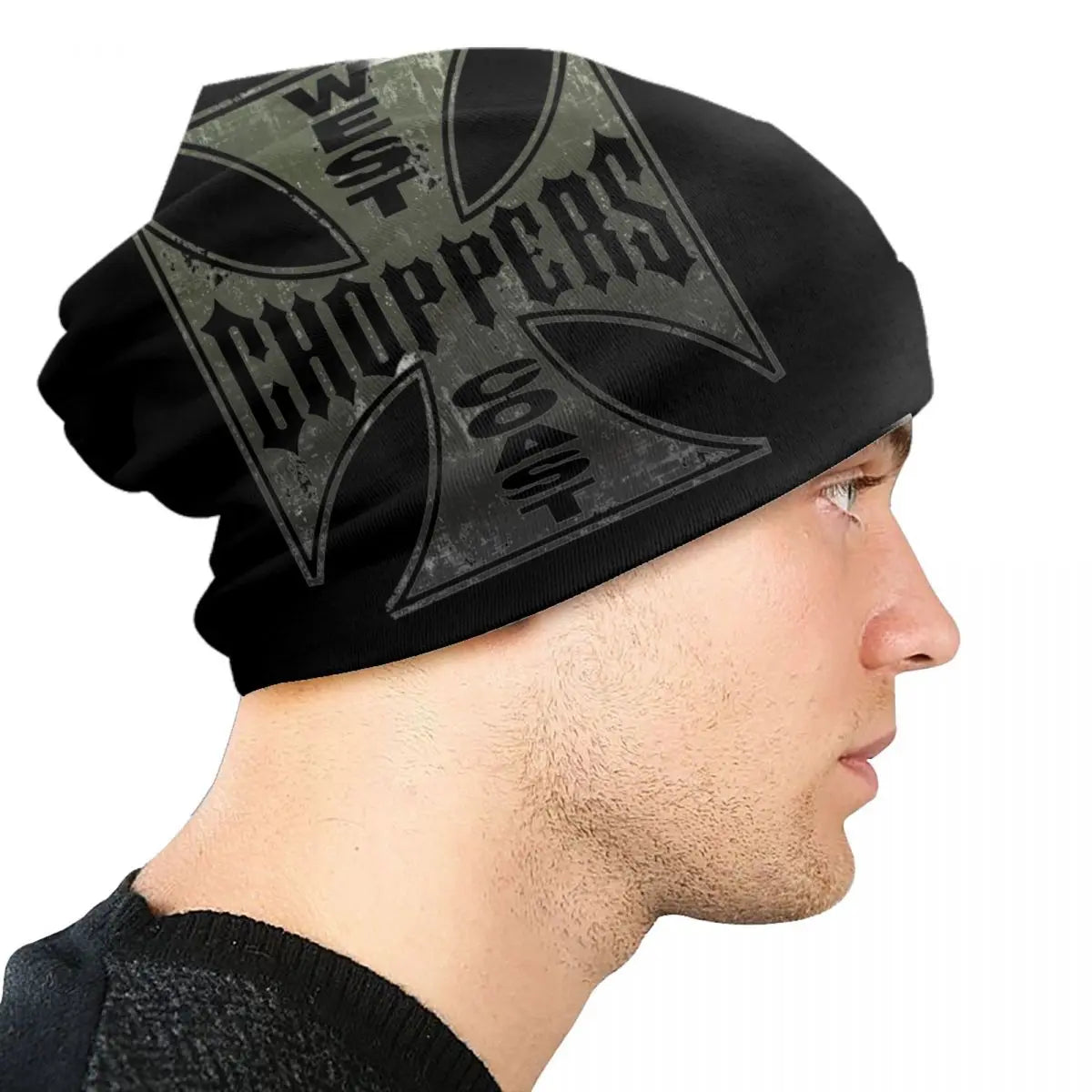 West Coast Iron Cross Choppers Berretto Unisex Inverno Caldo Berretto Uomo Cappelli Lavorati a Maglia Hip Hop Outdoor Sci Skullies Berretti Berretto