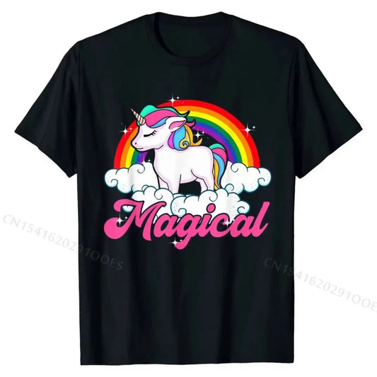 Magisches Einhorn-T-Shirt für Frauen und Mädchen, Geschenk-T-Shirts für Männer, Baumwoll-T-Shirts