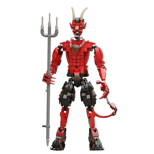 Hot Building Blocks Toy Hell Lord Demon Satan Devil Purgatory Demon Red Devil Assembly Model Wilderness Ranger Adults KIDS Gifts