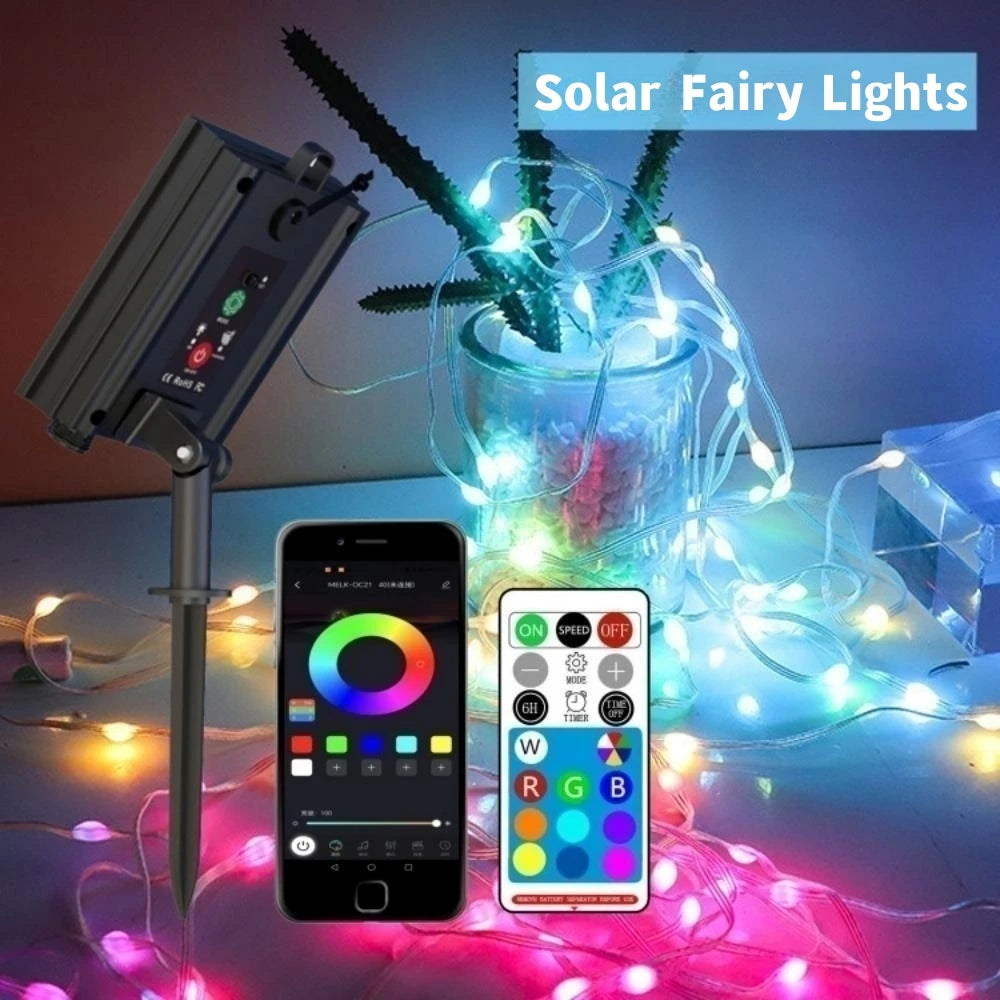 Solar LED Light 1.2W RGB Smart Bluetooth Control Fairy Led