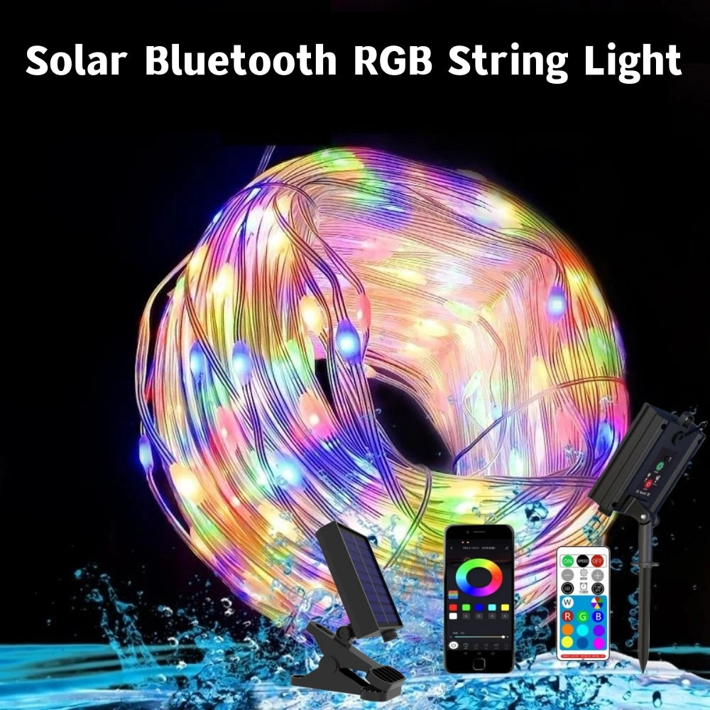 Solar LED Light 1.2W RGB Smart Bluetooth Control Fairy Led