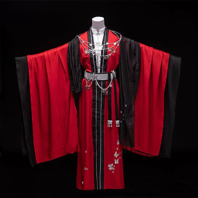 TGCF Tian Guan Ci Fu Huacheng Cosplay Costume Guiwang Huacheng Han Style Clothing Sanlang Red Hanfu Dress Chinese Costume