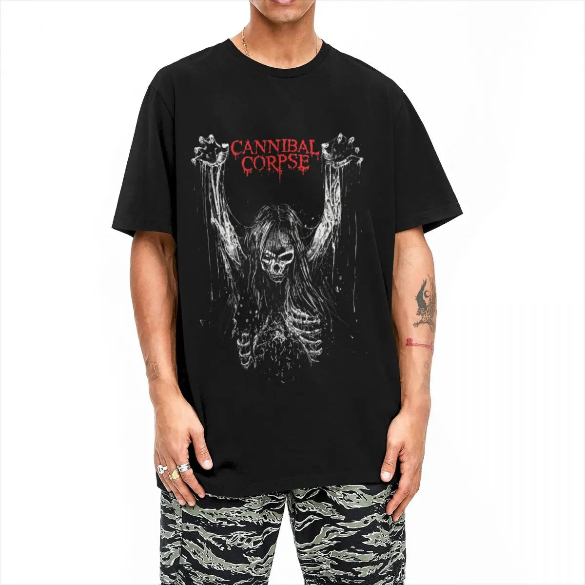 Death-Metal-Band Cannibal Corpse Power Merch Shirt für Männer und Frauen, Gothic-Musik, tolles T-Shirt aus 100 % Baumwolle, Kleidung für alle Jahreszeiten