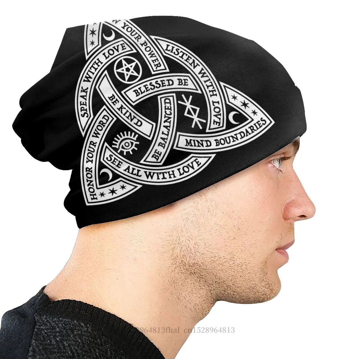 Good Witch Celtic Knot Bonnet Homme Outdoor Dünner Hut Gothic Skullies Beanies Caps Für Männer Frauen Stil Baumwollhüte