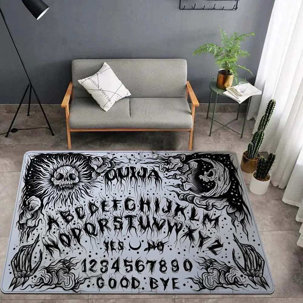 Ouija Tarot Hexerei Gothic Badezimmermatte INS Style Weiche Schlafzimmerbodenhaus Waschküchenmatte Rutschfeste Willkommens-Fußmatte