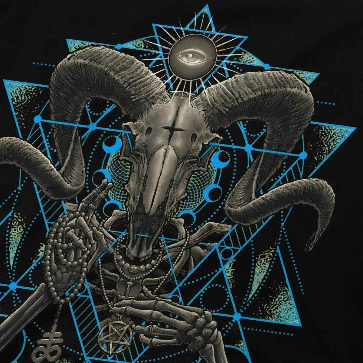 Satanico Occulto Baphomet Lucifero Sigillo TShirt Per Uomo Satanico Baphomet Capra Abbigliamento Moda Poliestere T Shirt Uomo