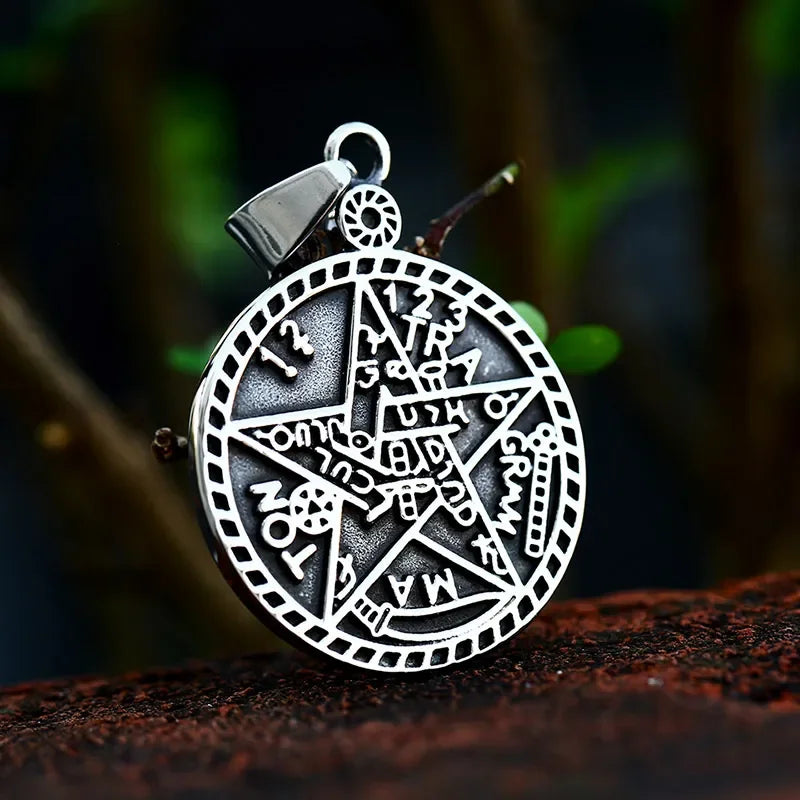 BEIER 2023 Mew Design Edelstahl Satan Anhänger Satanisches System Emblem Amulett Charm Zeichen Medaillon Schmuck Großhandel