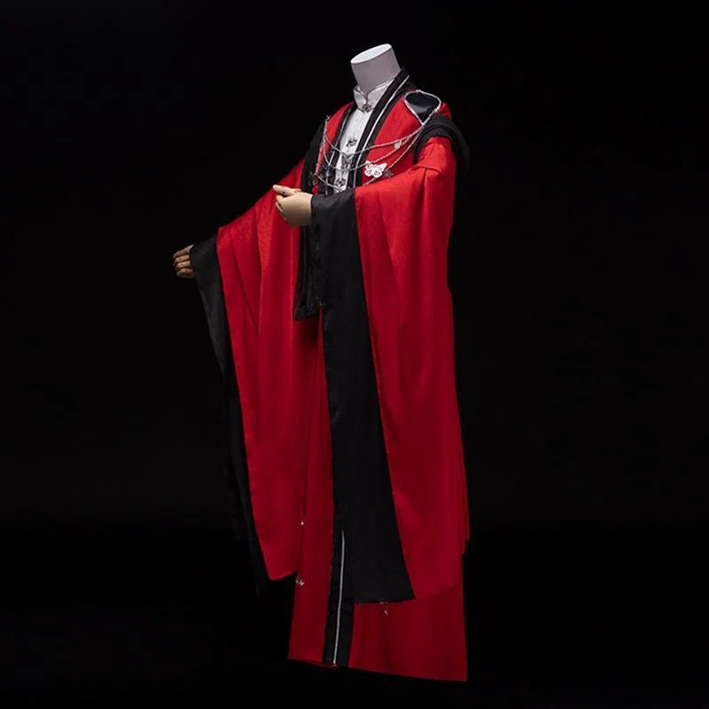 TGCF Tian Guan Ci Fu Huacheng Cosplay Costume Guiwang Huacheng Han Style Clothing Sanlang Red Hanfu Dress Chinese Costume