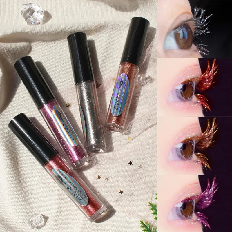 Diamond Glitter Eyes Mascara Natural Thick Waterproof