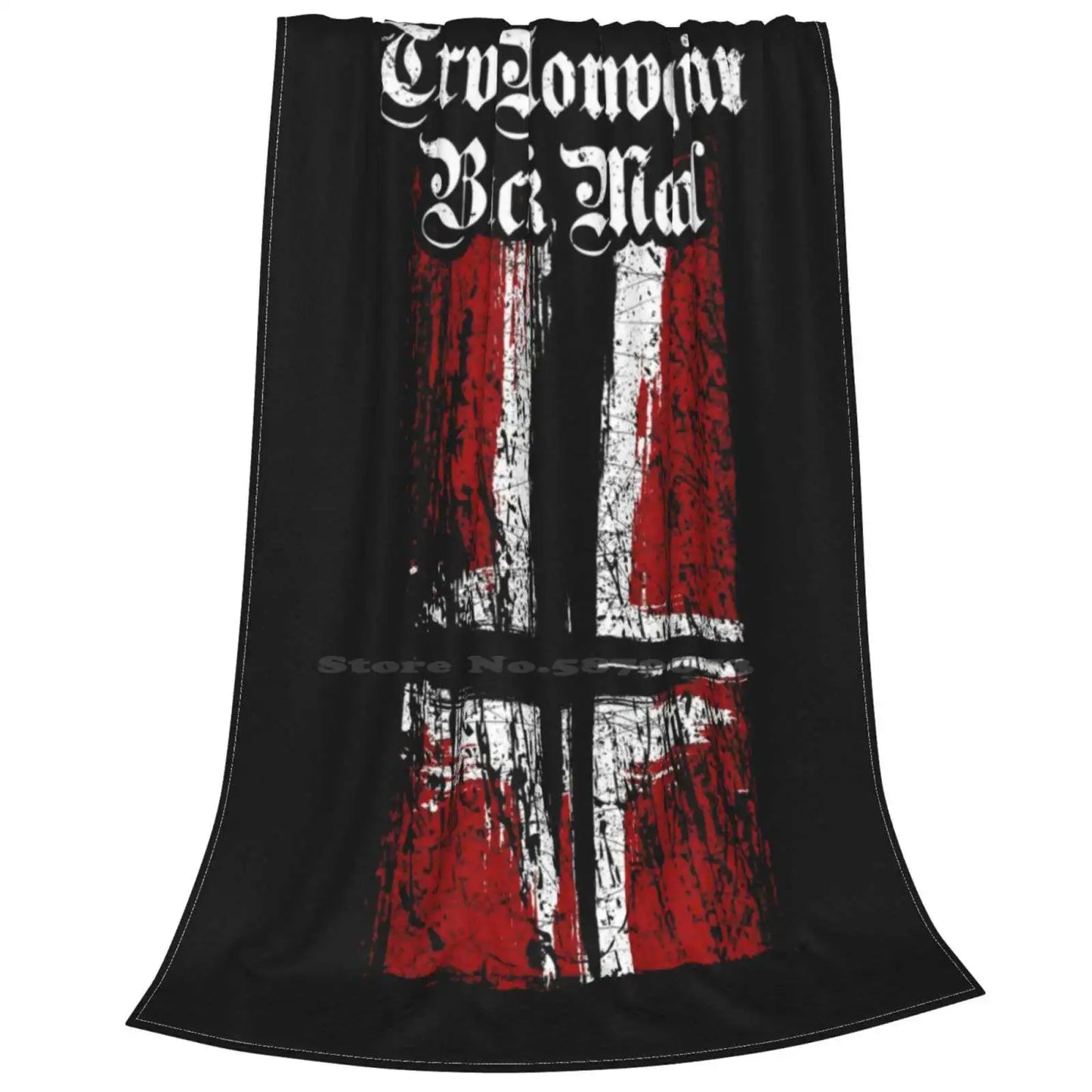 Trve (True) Norwegian Black Metal-Norwegian Satanic Flag Kreatives Design Leichte, dünne, weiche Flanelldecke Trve True Norwegian