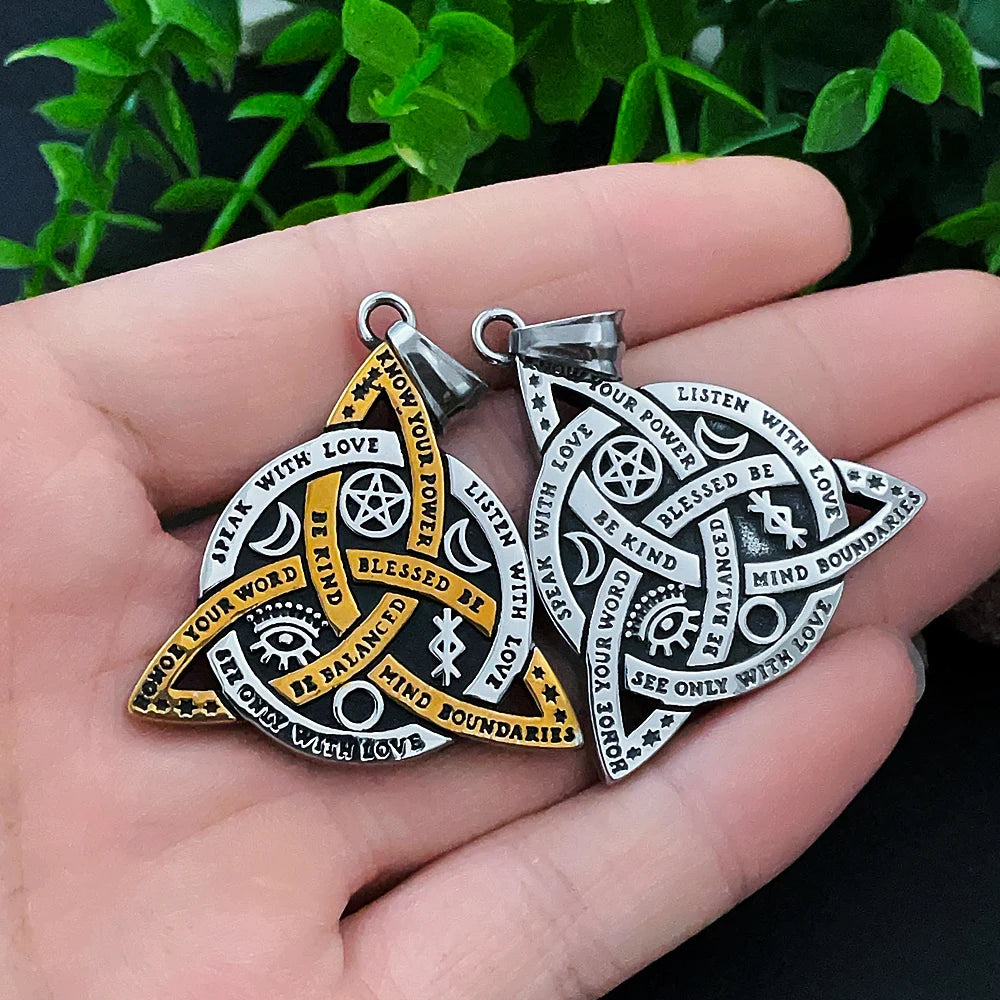 Vintage Vikings Tree of Life Necklace Men Various Nordic Amulet Celtic Stainless Steel Pendant Necklace Charm Jewelry Wholesale