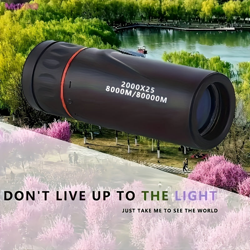 High-Power 2000X25 Monocular Telescope - Portable Hd Magnifier For Hunting, Travel, Concerts & Fishing