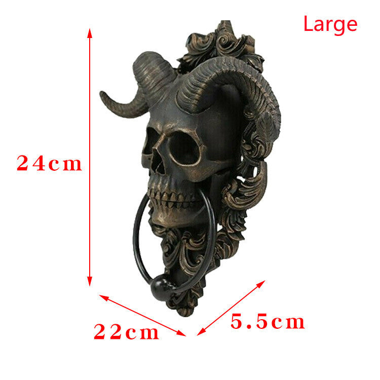 Resin Ornaments Punk Satan Skull Sheep Head Wall Decoration Pendant Crafts